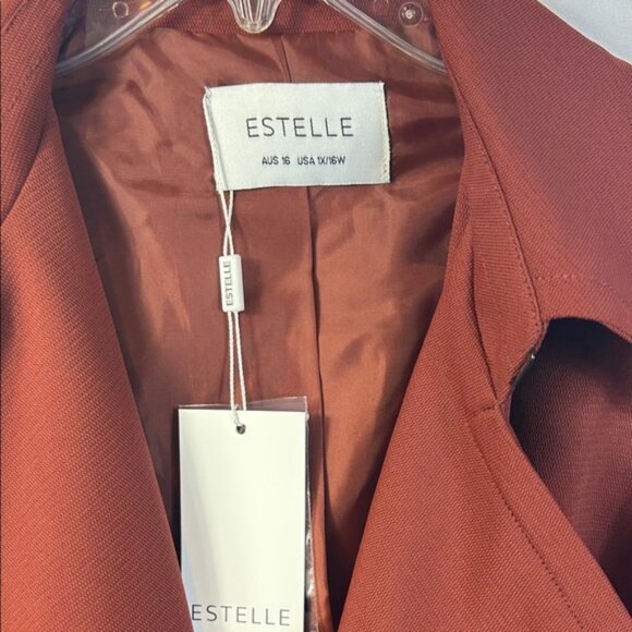 Estelle Lined  Rust Trench Coat for Women Size 1X - Picture 2 of 8